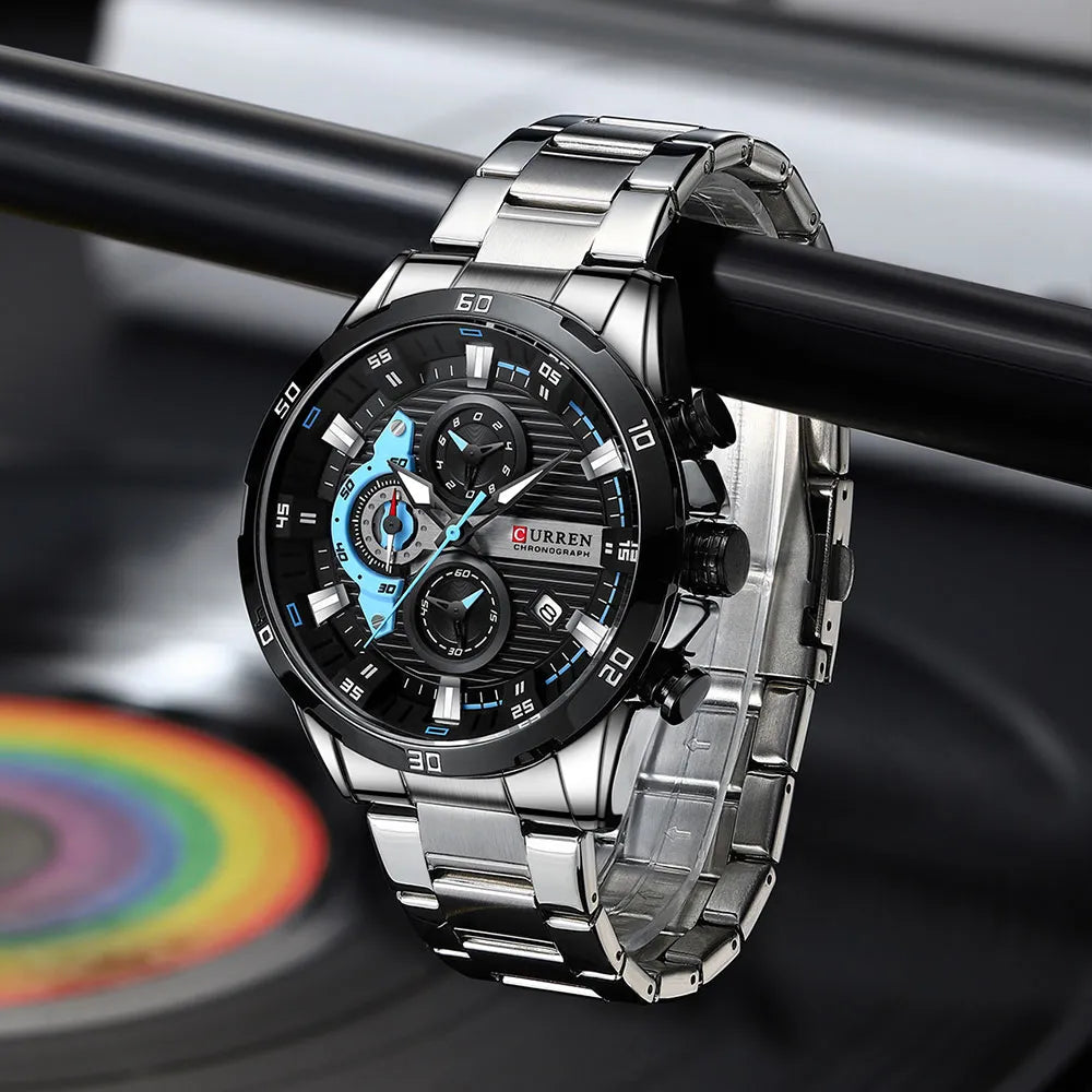 Stainless Steel Watches for Mens Creative Fashion Luminous