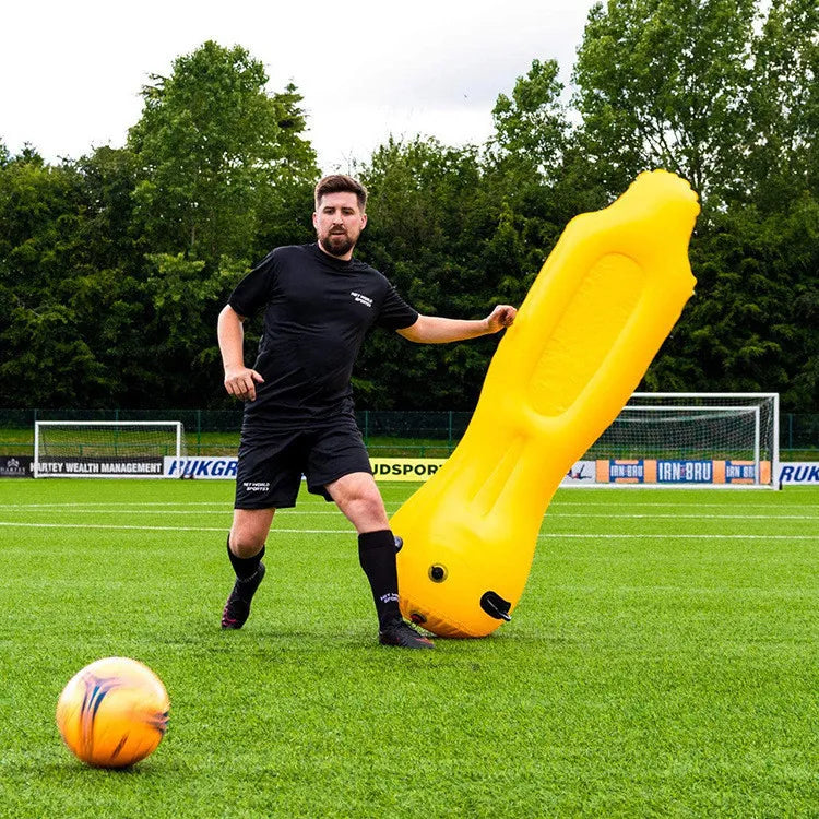 Inflatable Sandbag Football 1PC Training Goal Keeper Solo Soccer Trainer Tumbler Air Dummy (1.75m PVC)
