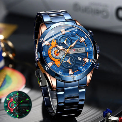 Stainless Steel Watches for Mens Creative Fashion Luminous