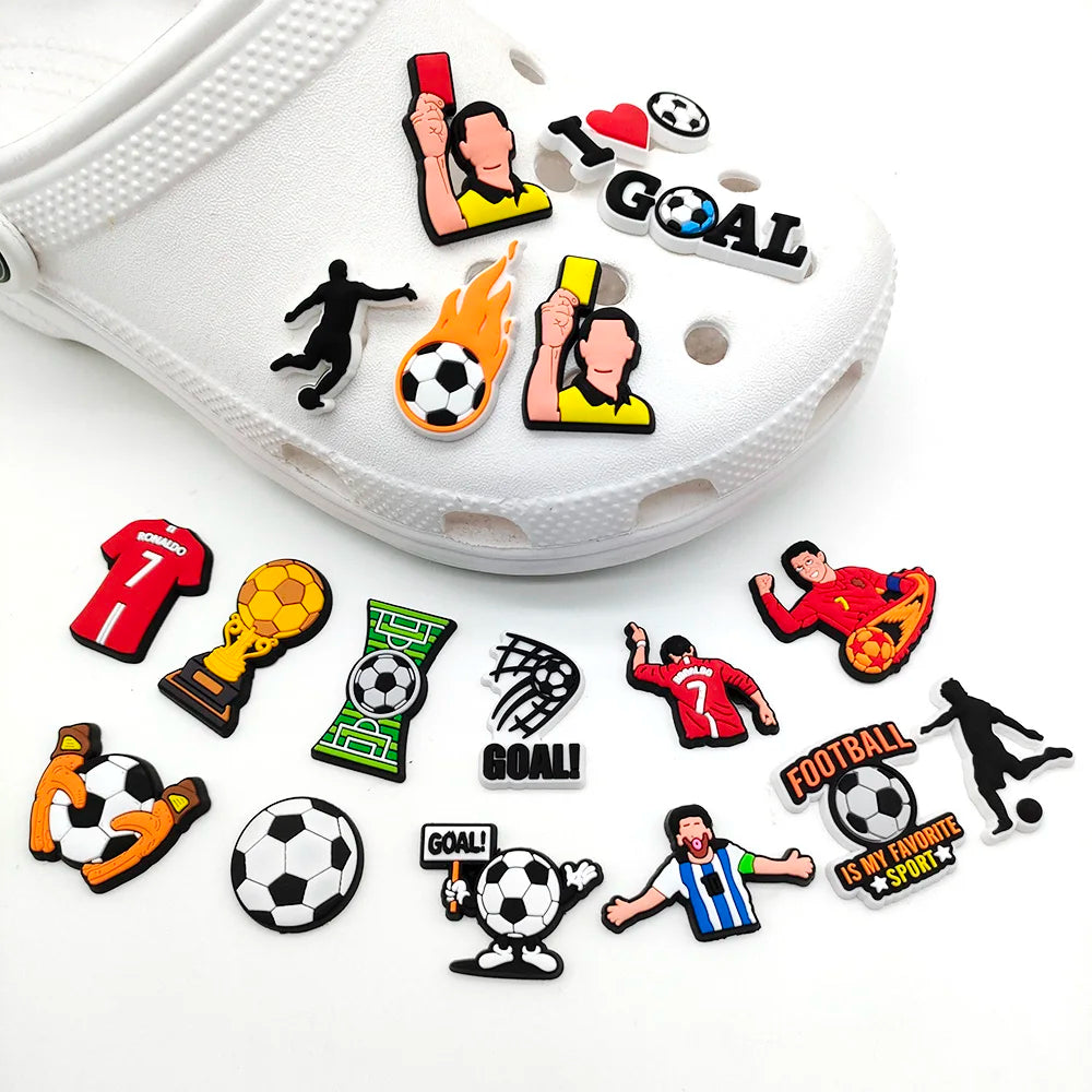 Footboll Shoe Charms Cartoon