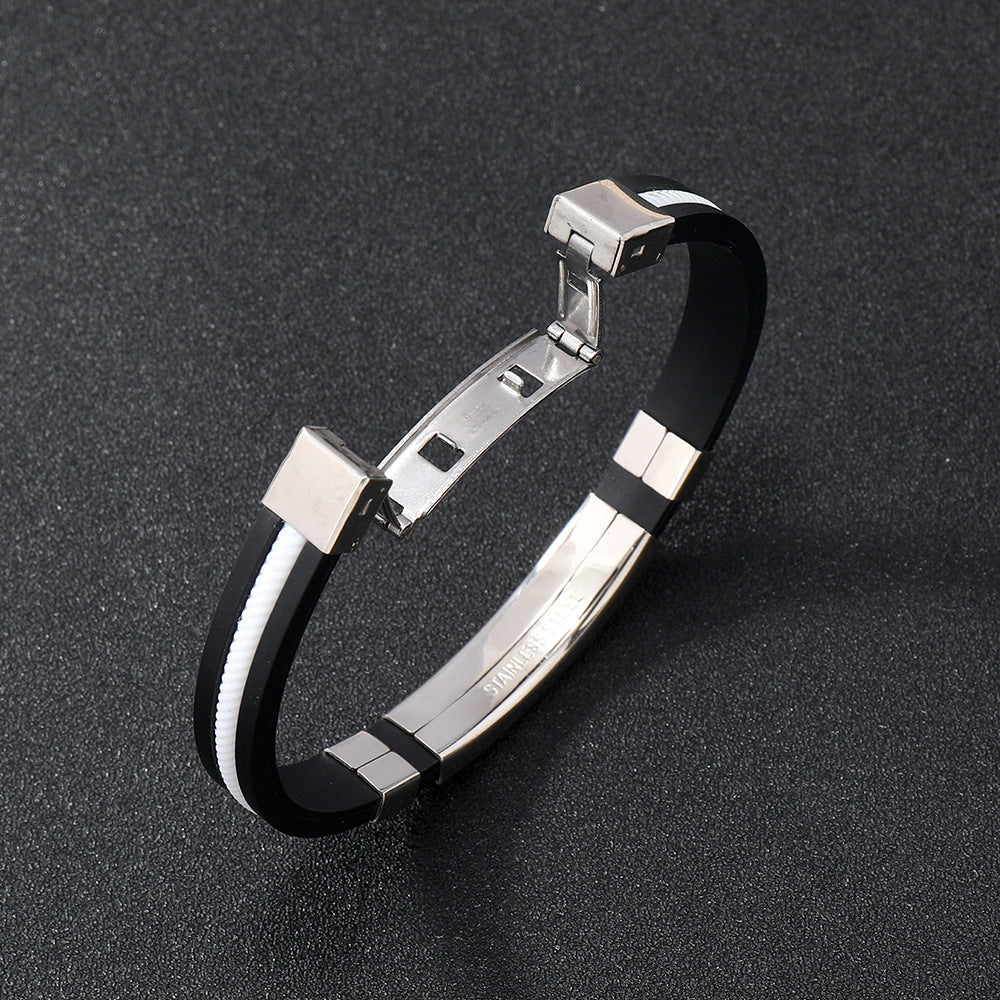 Titanium Steel Silicone Bracelet Stainless Steel - Two4fun